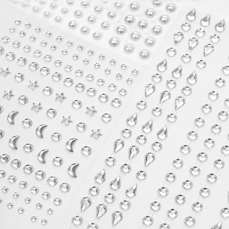Wholesale Diamond Gem Body Face Sticker Tattoo Rhinestone Eye Sticker Adhesive Face Jewel Stickers for Makeup