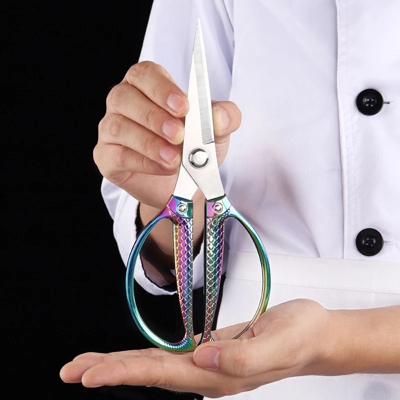 Multi-functional kitchen accessories storage stainless steel kitchen shears with pp handle