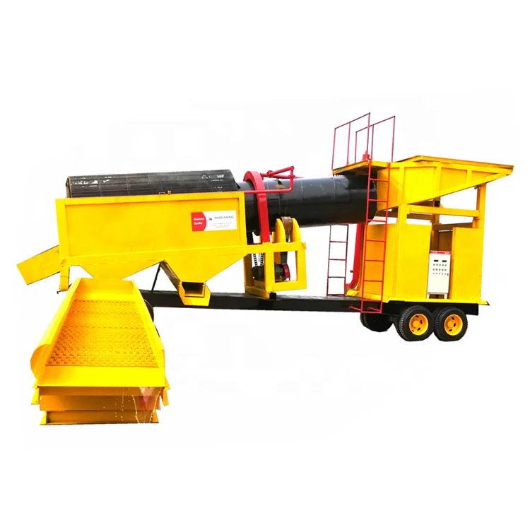 gold gravity concentration of gold wash trommel drum scrubber mining washing machine