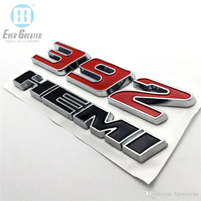 Red Black and Silver LOGO Removable Sticker Badge Metal Emblem