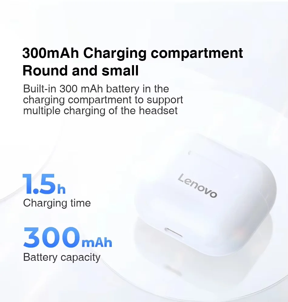 Wireless Earphones Lenovo LP40 TWS Headphones Wireless Earbuds Waterproof Earbuds for Sport,Game