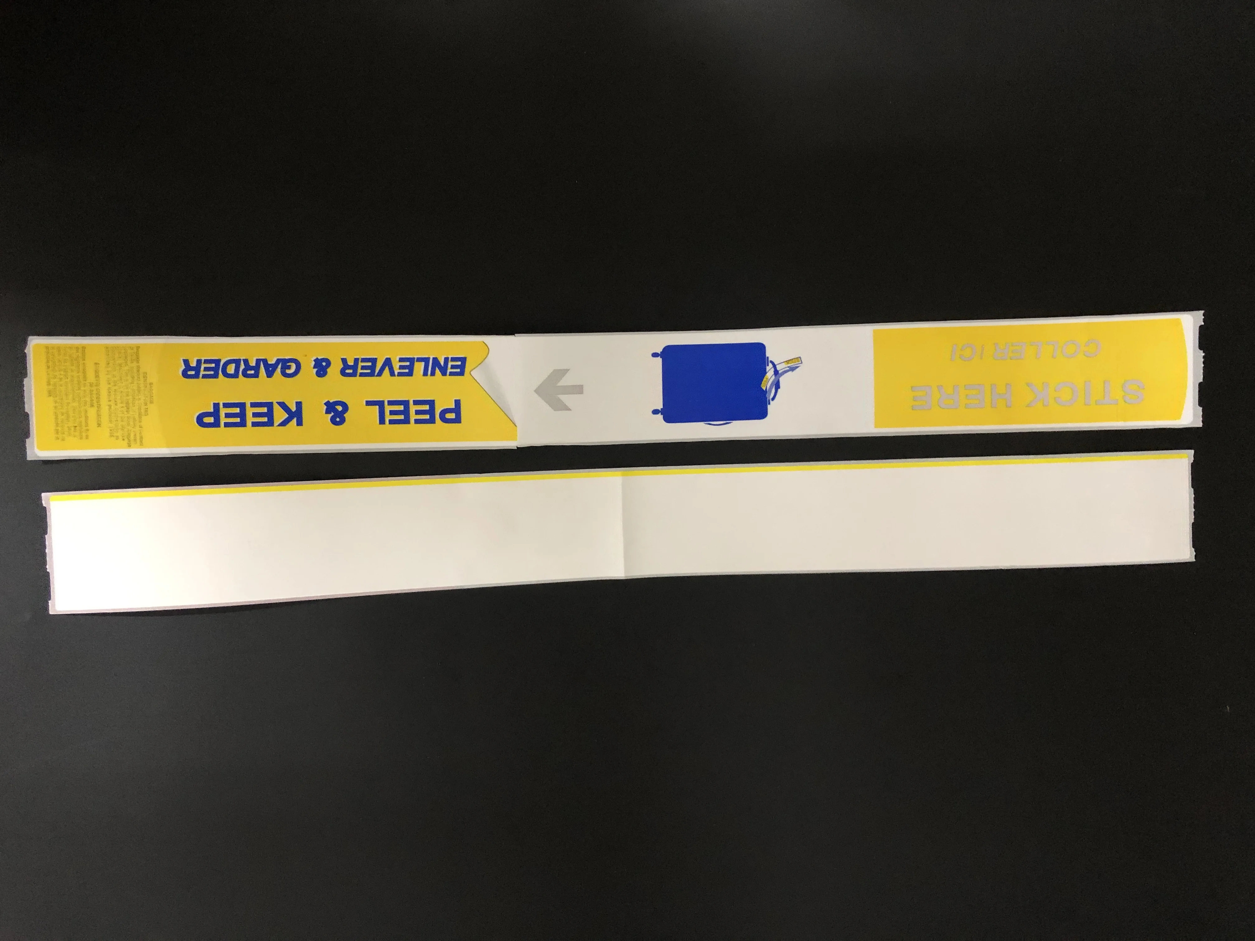 Customized cheap blank thermal adhesive luggage claim tags on roll taggage cliam sticker tags