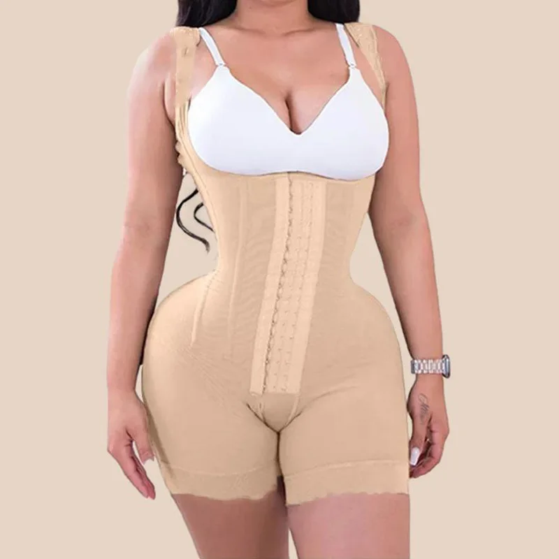 Custom Shaperwear Bodysuit CJ310033#Wholesale Fajas  Girdle with Bones High Compression Waist Trainer Shaper  Post Surgery