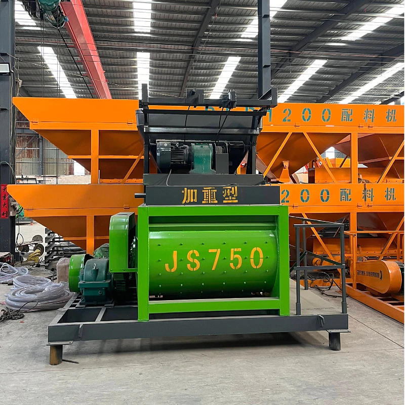 Concrete Machinery Twin-Shaft Concrete Mixer Js750