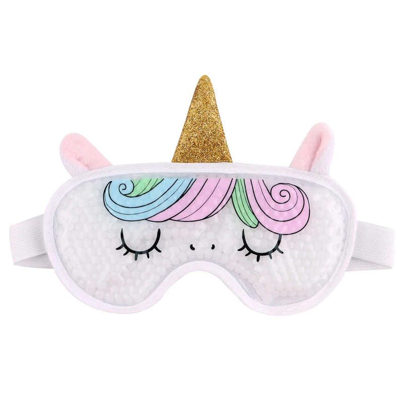 
Reusable Soft Fabric Gel Beads custom eye mask animal Dark Circle Ice Pack cat sleeping mask 