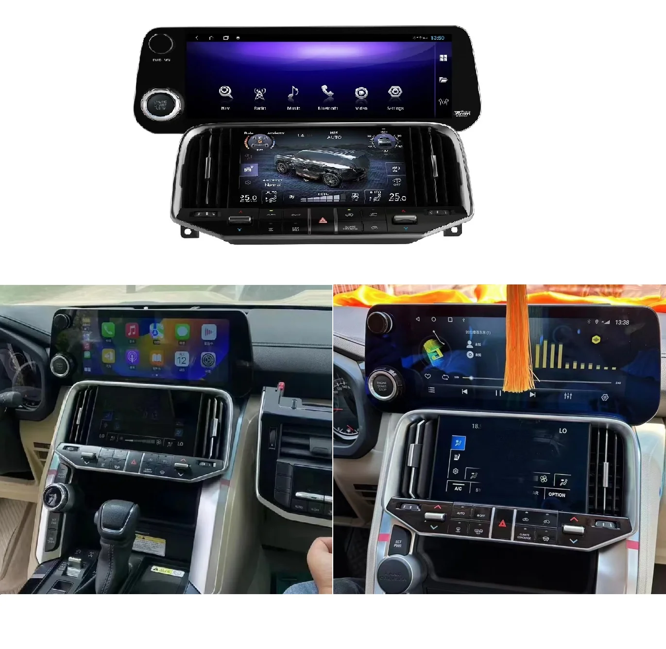 Автомагнитола 12 3 для TOYOTA LAND CRUISER LC200 2016 2022