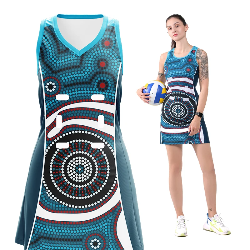  Новейшие декорированные красные и черные платья netball для