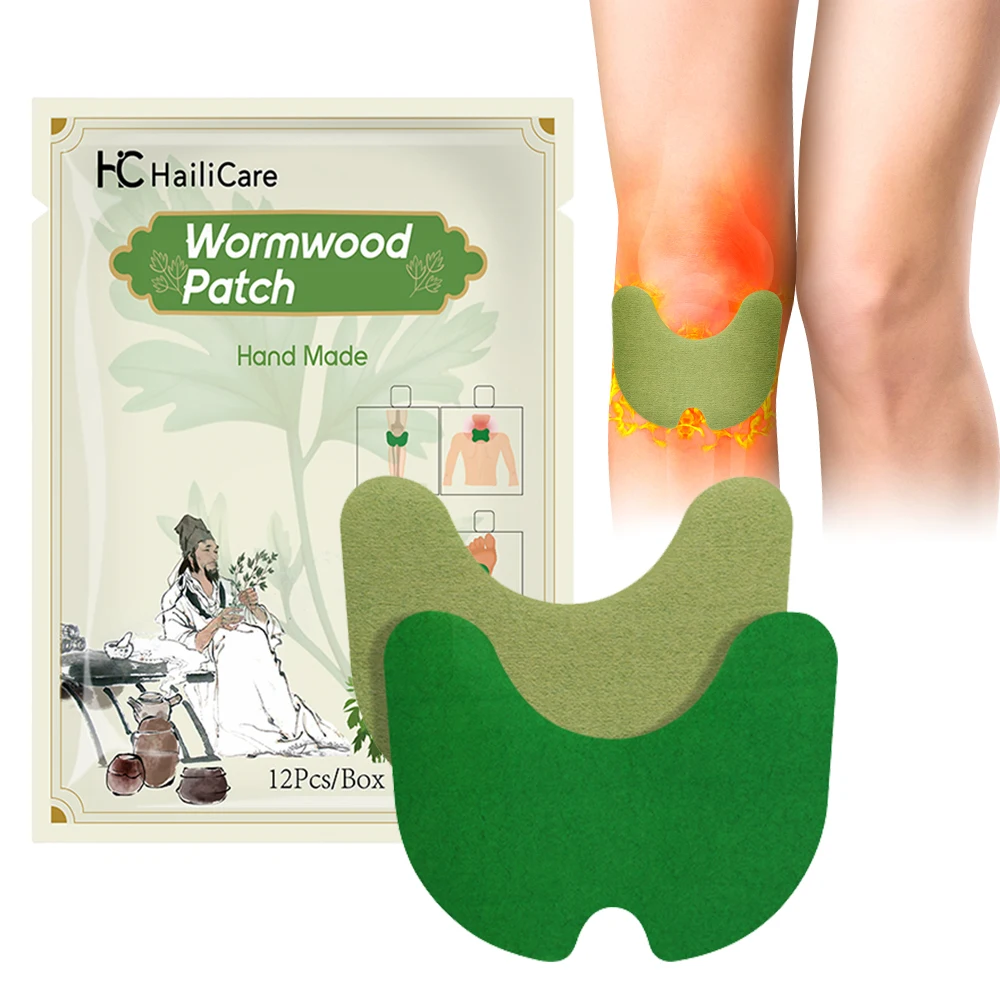 self-heating herbal wormwood knee stickers moxibustion pain relief knee patch