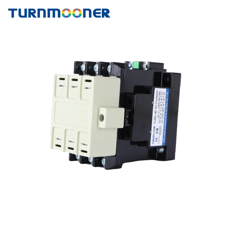 turnmooner electric  magnetic contactor ac CJ20-40 made in China electric AC contactor  220V