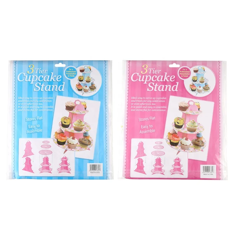 3 Tier Paper Cake Stands Wholesale Cardboard Sandwich Cupcake Stand