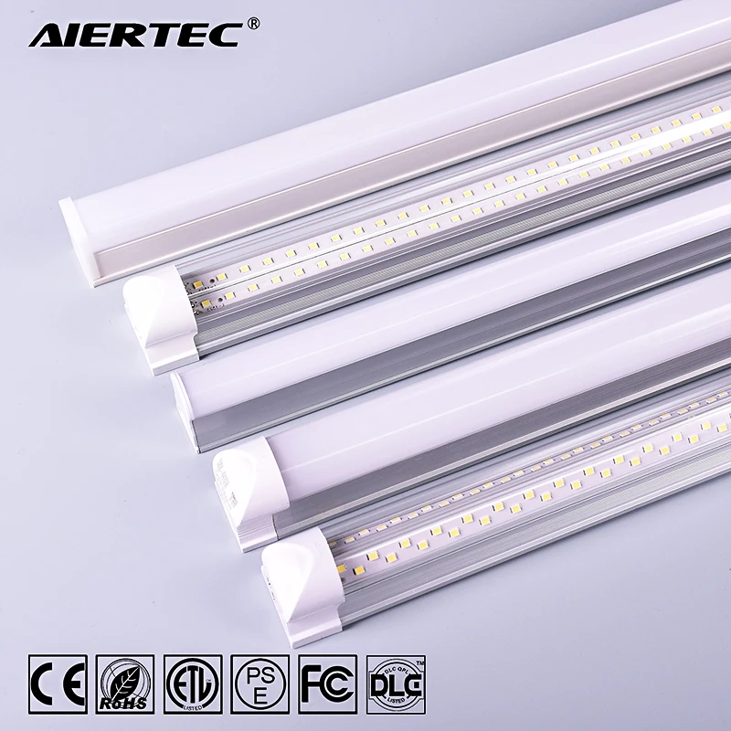 Indoor Lighting Fixtures OEM/ODM Aluminum PC 4FT 8FT Shop Led Lights T5 T8 Integrated Led Tube Light