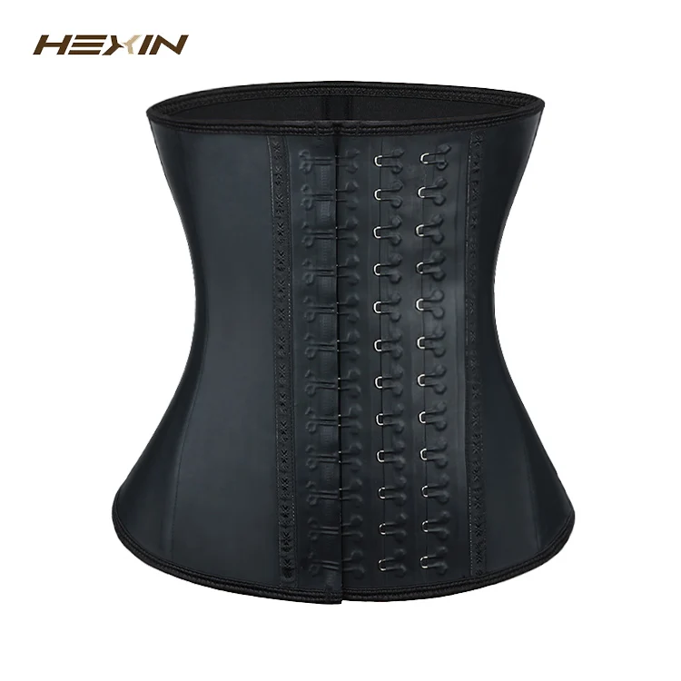 HEXIN 100% Rubber Latex Waist Trainer Big Hooks Steel Boned Waist Trainer Corset Underbust Fajas Shapewear