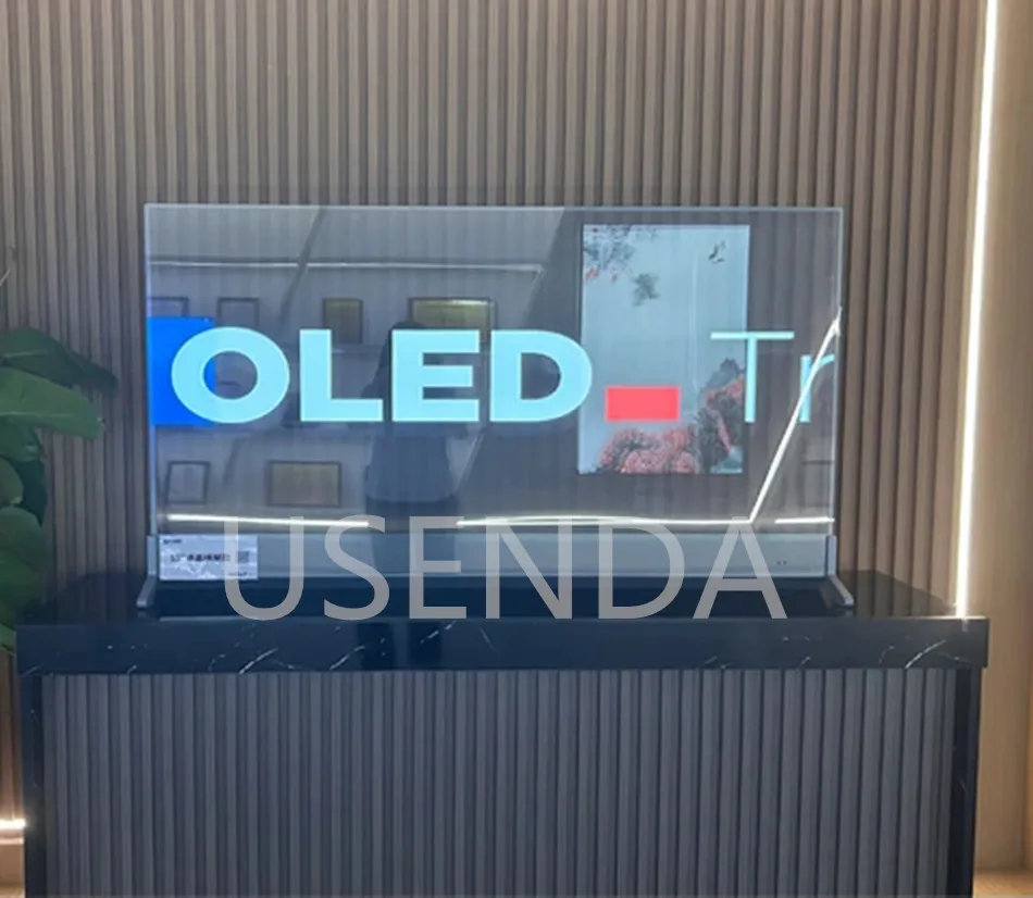 55 дюймов интерактивный сенсорный экран прозрачный телевизор oled дисплей