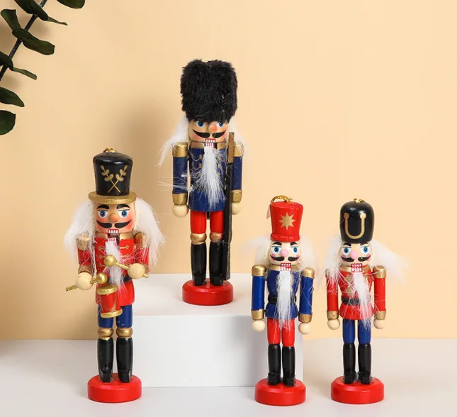 Christmas Decorations New Year Kids Doll Decorations wooden toy soldier nutcracker