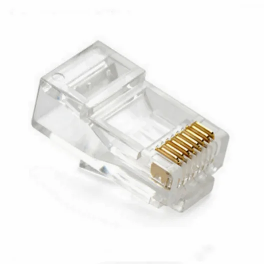 Позолоченный Ethernet-коннектор RJ45 Pass Through Cat6
