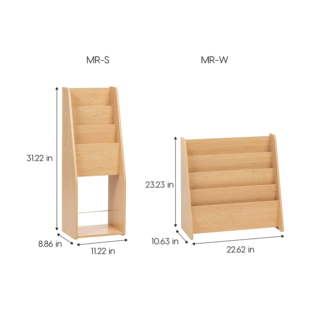 4 Tier File Holder Hanging Mail Organizer Wood Magazine Literature Rack Ladder Book Shelf