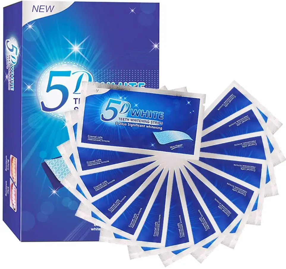 Professional Home Oral Care Teeth Whitening Strips 3D 5DMint Flavor Whitening Teeth Care Strips Stain Removal Hygiene Whitener