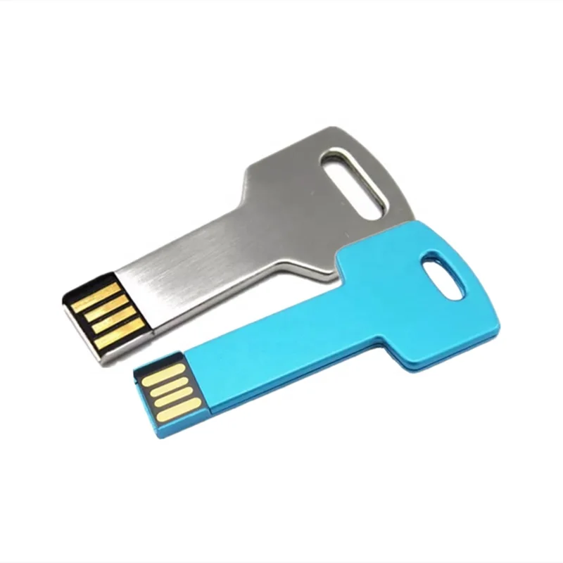 Corporate Gifts Metal Key Shaped Usb Flash Drive 128GB Usb2.0/3.0 1gb 8GB 64gb Usb Key Pen drive 32GB Cle USB Stick
