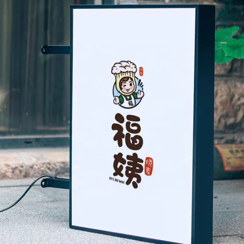 Manufacture Custom Made Restaurant Led Light Box Customized Shape Outdoor Advertising Board Acrylic LED Light Box Sign