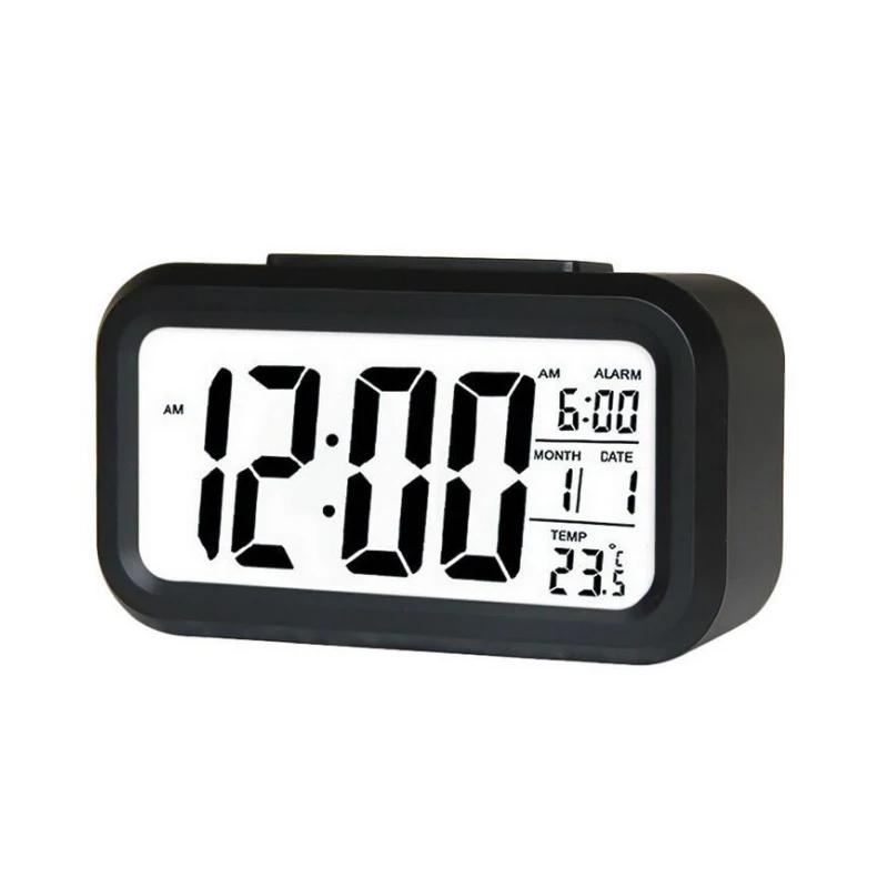 Temperature Date Display Usb Desktop Strip Mirror Minimalist Digital Alarm Clock Led