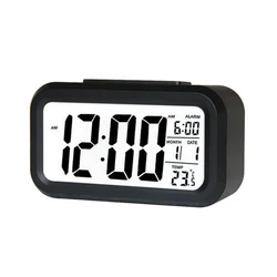 Temperature Date Display Usb Desktop Strip Mirror Minimalist Digital Alarm Clock Led