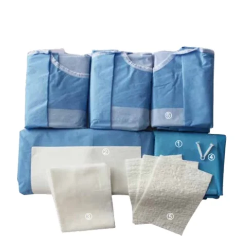 OEM Whole Sale Medical Use Sterile Caesarean Drape Set Cesarean Section Pack