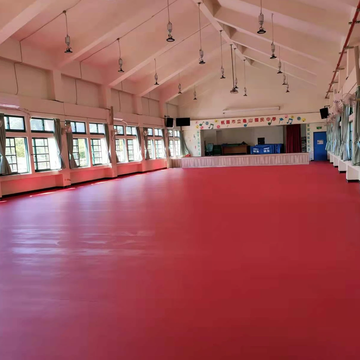 High Quality Elastic Anti-Slip  Table Tennis floor mat Indoor Pvc Sports court Floor ITTF