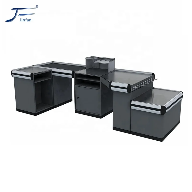 Guaranteed Quality supermarket design grocery store checkout cashier counter with conveyor belt