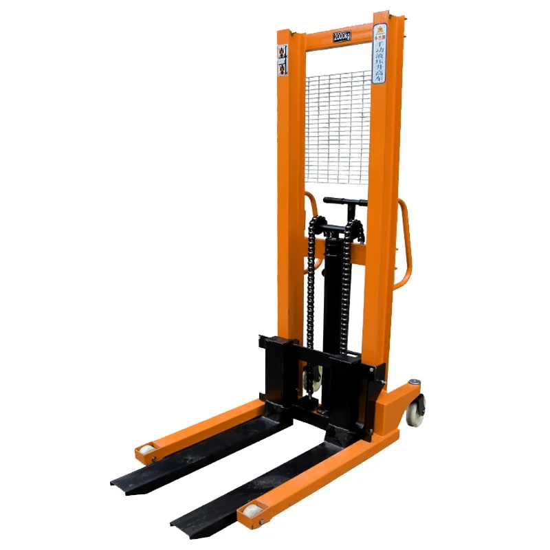 1000kg capacity economic semi electric stacker pallet truck cargo handling lifter