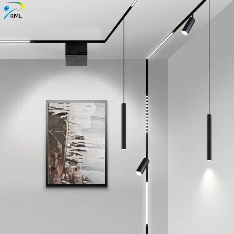 CE Magnetic LED Track Light Commercial Spotlight Linear Flooding  Focus grille spots led track light adjustable lights