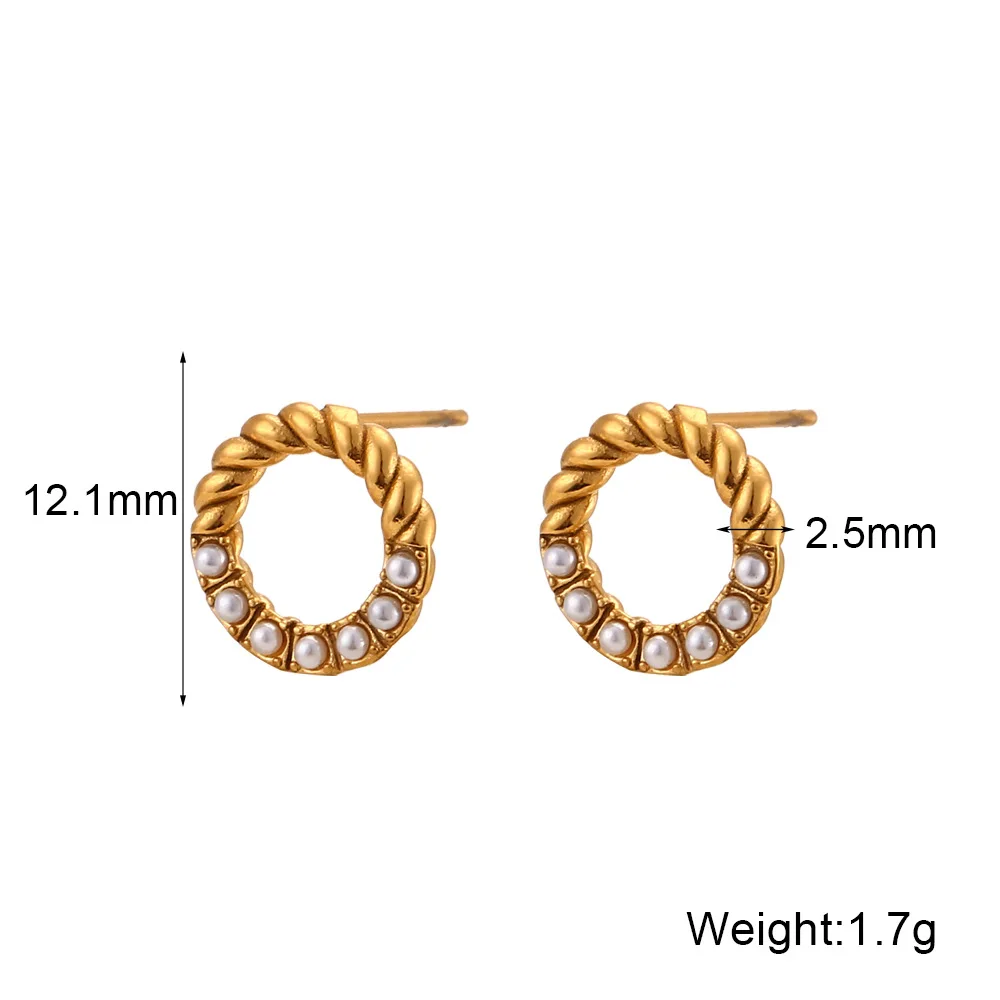 Fashion Jewelry 2024 Wholesale Circle Stud Earring Mini Women Ear Studs Hoop Earrings Hypoallergenic Zircon Earring