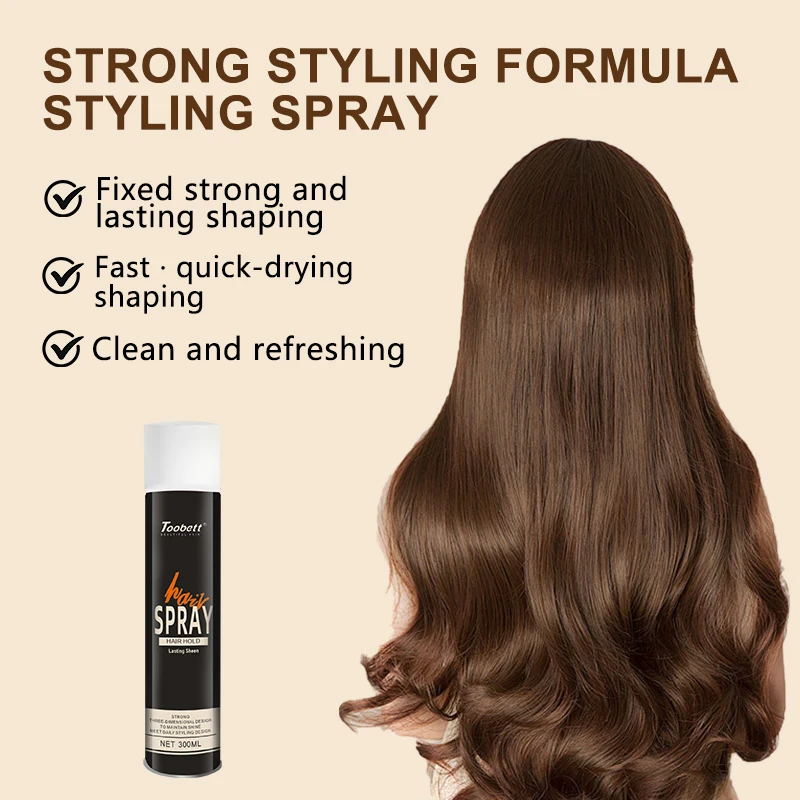 Strong Hold Hair Spray Locks in Style, Adds Shine without Stiffness 300ML