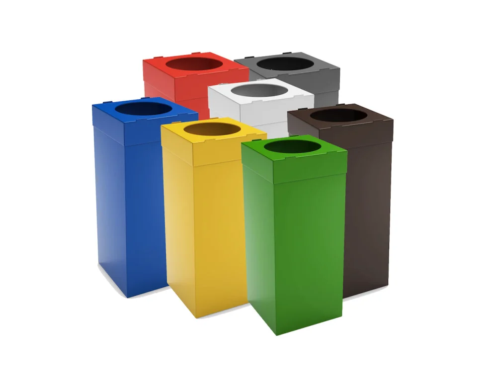 corrugated recycle garbage outdoor sanitary waste  bin