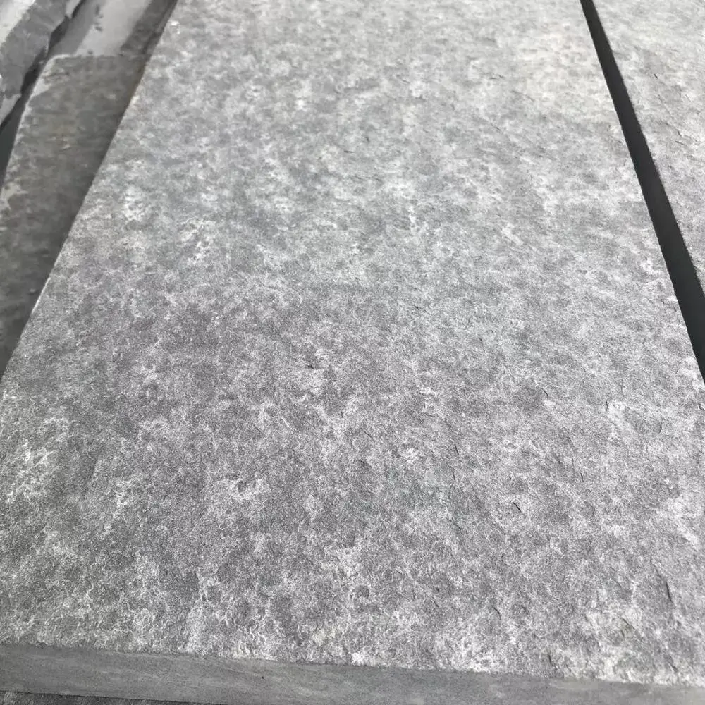 Mongolian black granite flamed stone