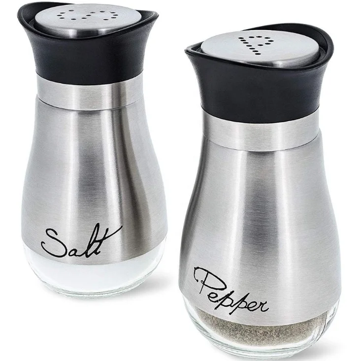 Wholesale 120ml seasoning jar seasoning storage Spice bottle 4oz stainless steel salt and pepper shaker