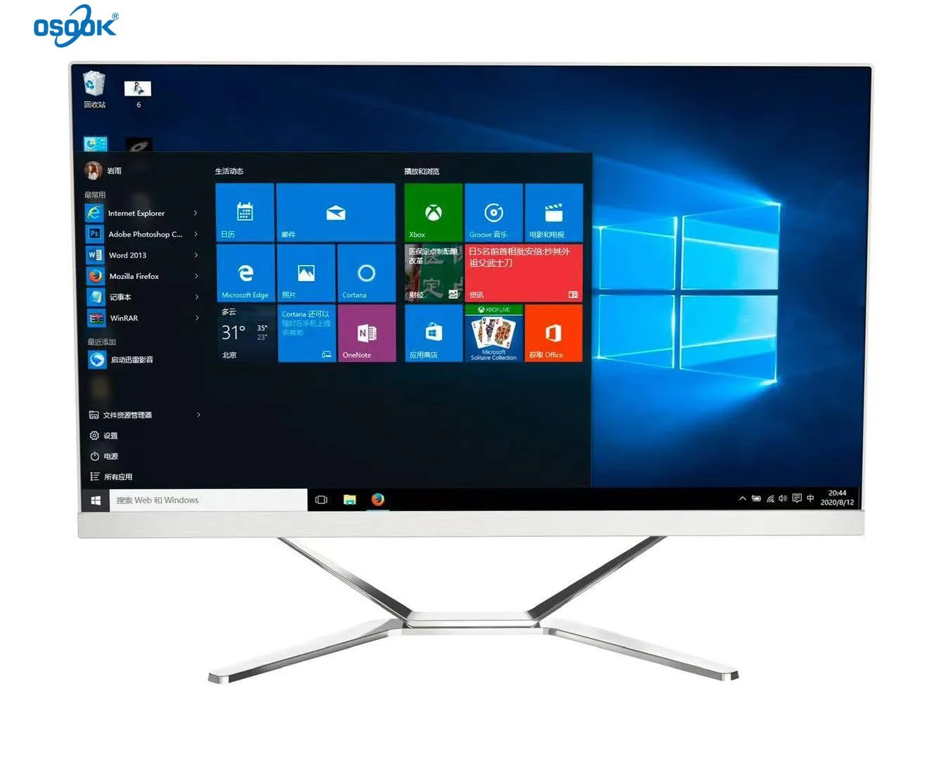 Игровой настольный компьютер Intel Core i3 3217U 23,8 дюймов IPS полный экран Встроенная высококачественная камера Windows 10 ПК «Все в одном»