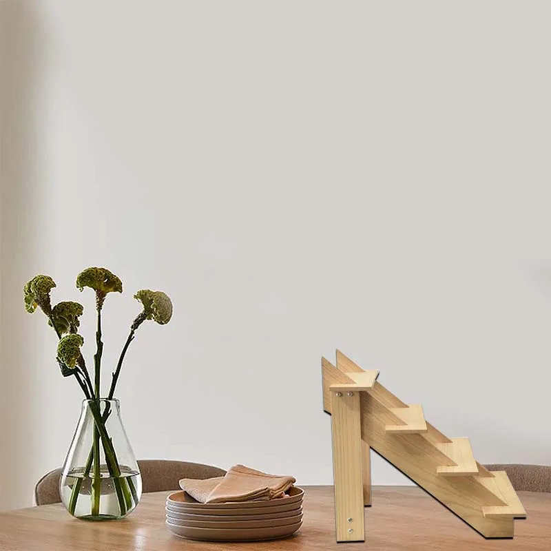 4-Tier Wood Display Riser Cupcake Stand dessert table display set Wood Display Stand for Food Cakies Plant Tabletop Riser