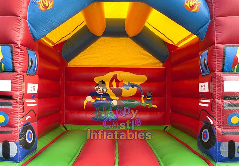 Commercial   fire truck kids jumping castle inflatable bouncer castle inflatable bounce house for sale