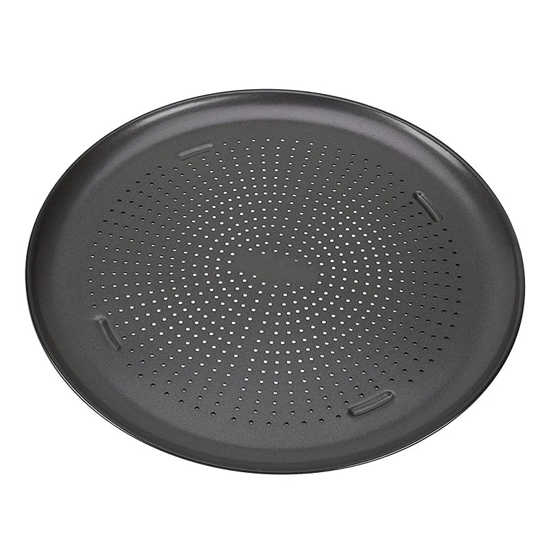 Настраиваемый маленький средний большой черный антипригарный круглый противень для пиццы из углеродистой стали