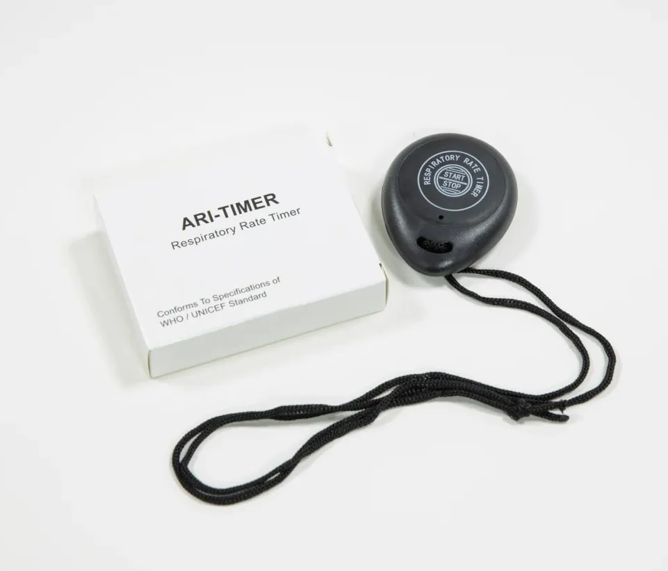 Air respiratory rate timer for home clinic use