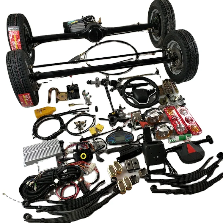 48V/60V auto tour golf cart electric four-wheeler chassis dining car disc brake front axle rear axle assembly accessories