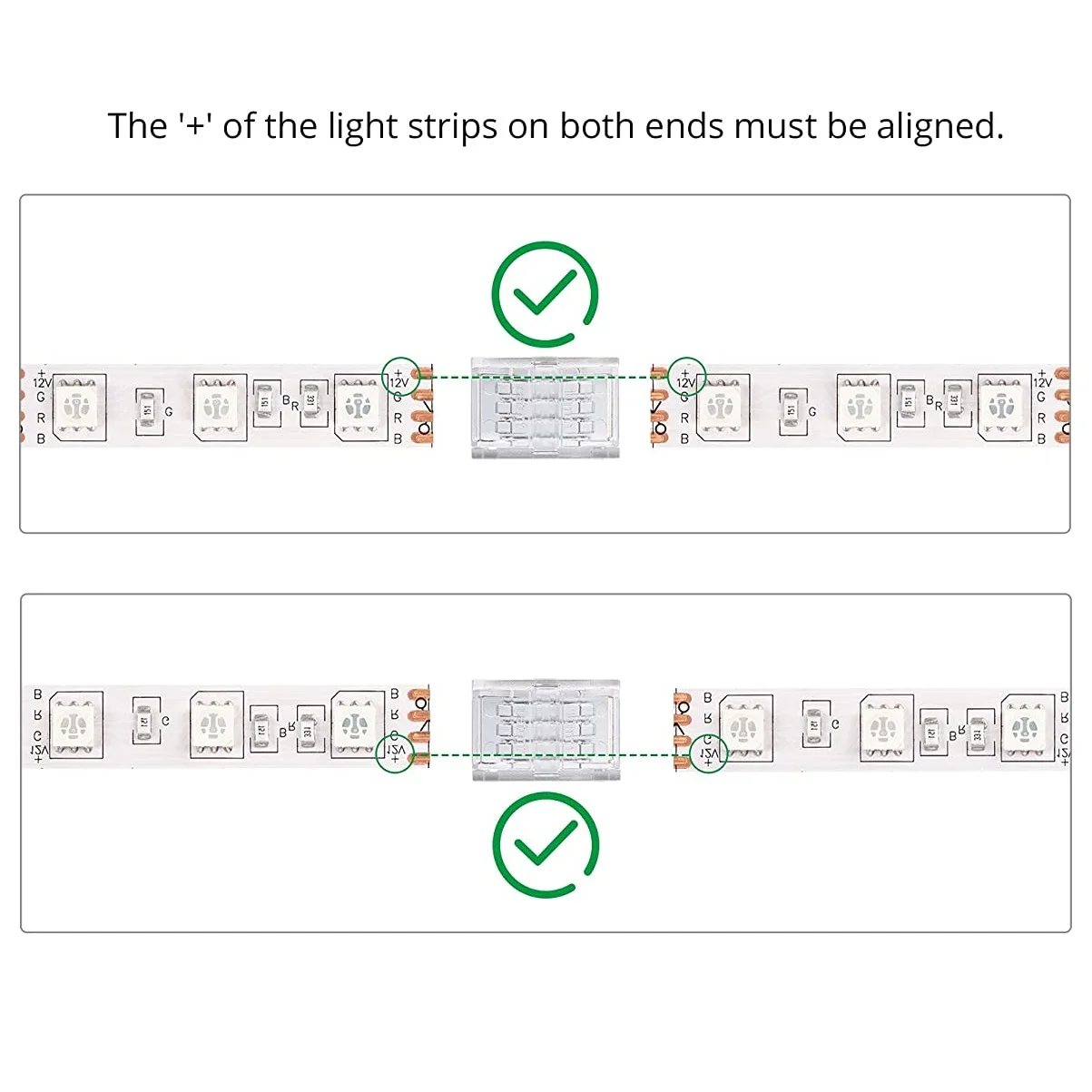 New Crystal Clip Wire 10mm IP65 Waterproof 2Pin 3Pin 4Pin 5Pin Female I Type LED Strip Connector