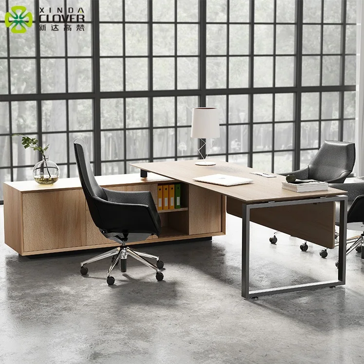 
MDF Modern luxury Professional furniture L shaped european style computer executive office desk 