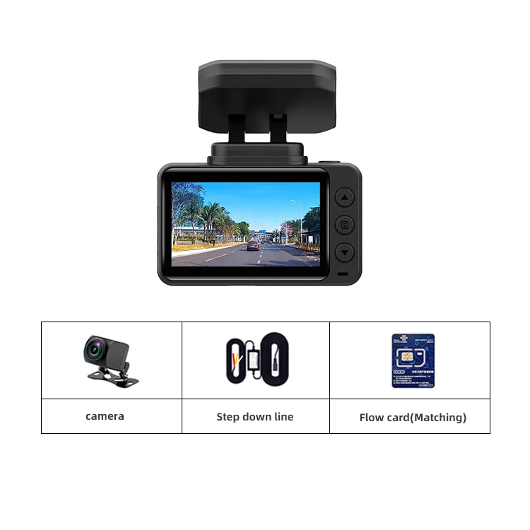 2160P HD двойная запись видеорегистратор Dashcam двойной объектив 4K