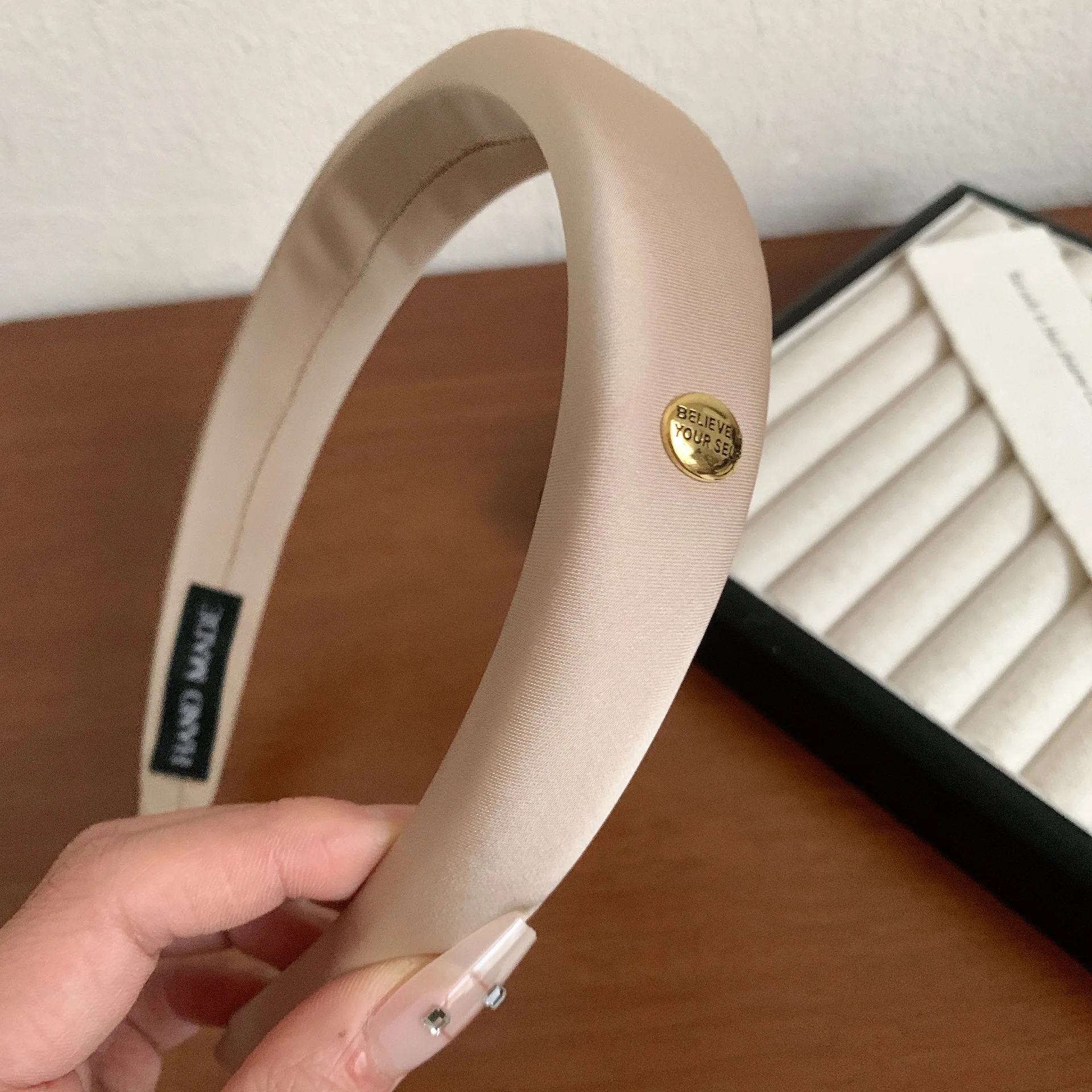 Fashion French Hairband Small Gold Buckle Satin Texture Silk Hair Bands for Girls Hair Hoops High Vertex Hair Accessories(HA016)