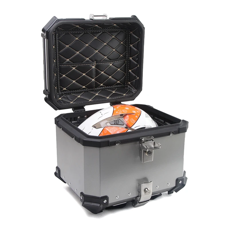 38L/35L/36L Motorcycle Top Box Trunk Helmet Storage Box Motorcycle Tail Boxes Aluminum Alloy