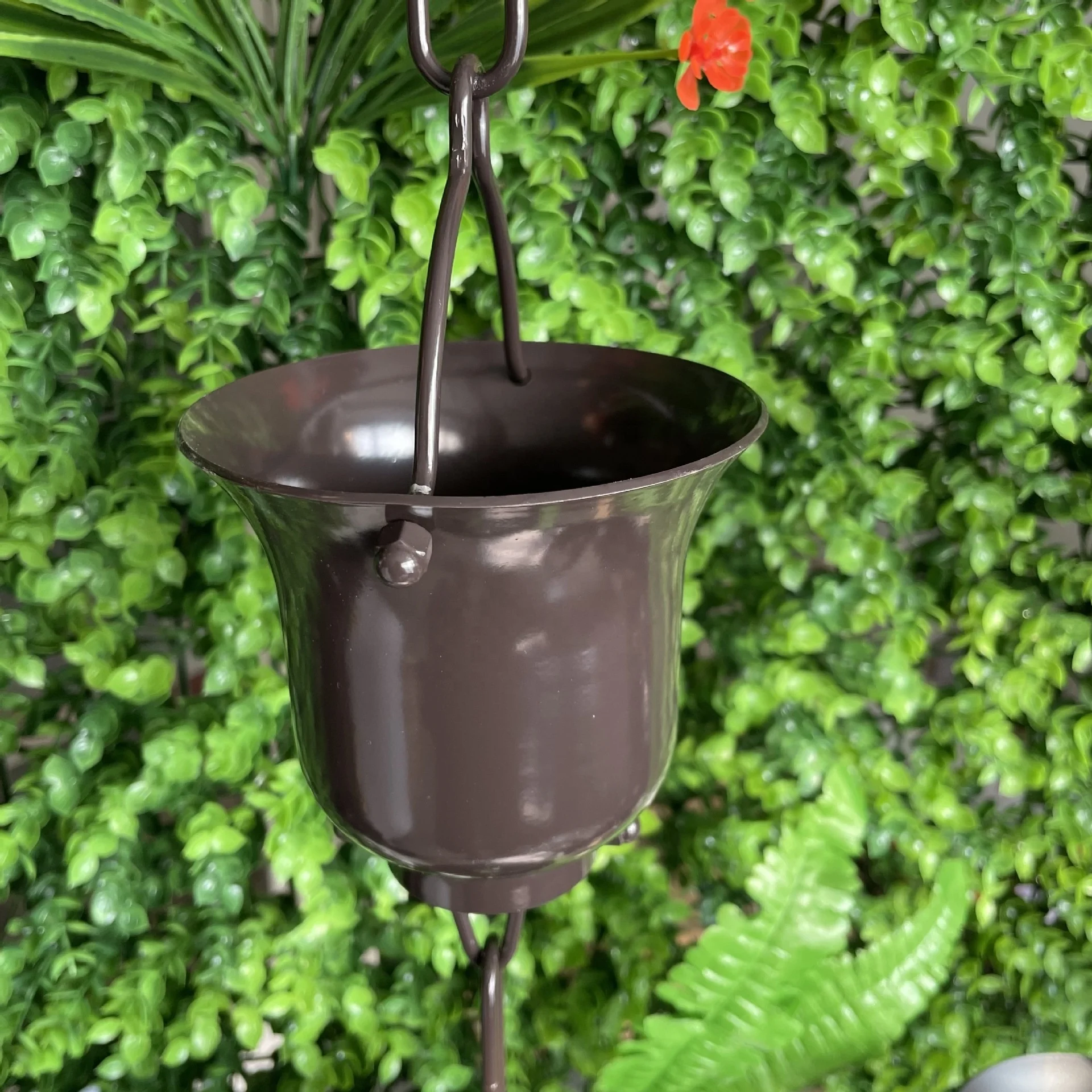 Garden Decorative Aluminum Rain Chains for Gutters Roof Gutter Downspout Channel Rainwater Catcher Diverter