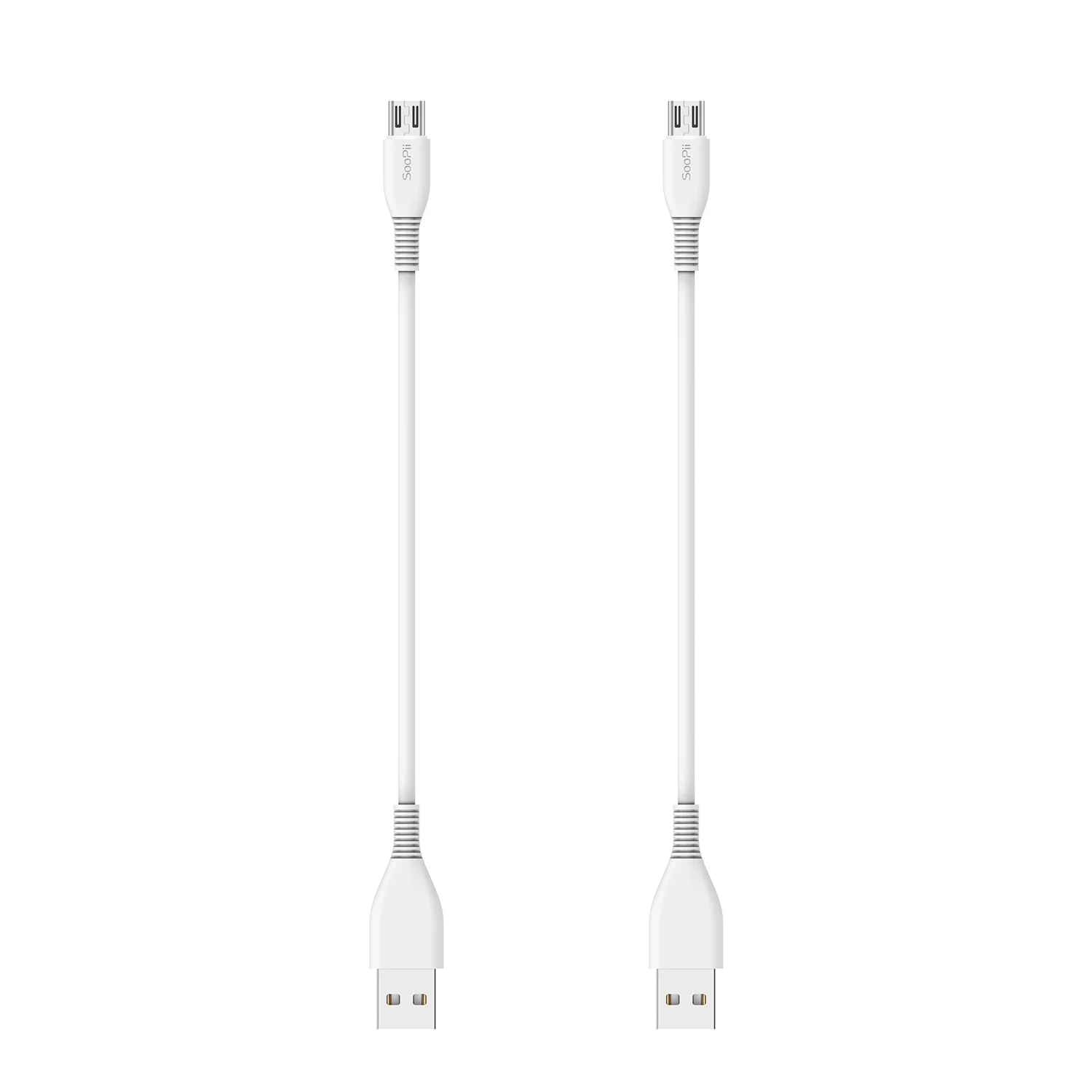 
SooPii 7 Inch Short Mirco USB Cable PVC Charging Cable With Data Sync Replacement in Bulk for POS, Bluetooth Speaker, Earphone 