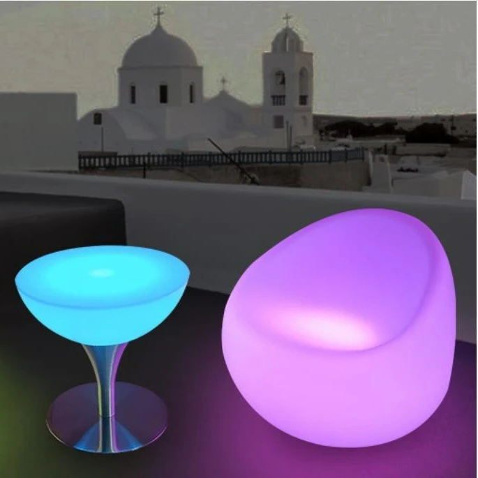 Wholesale outdoor party decoration plastic bar furniture cube led table and chairs for sale