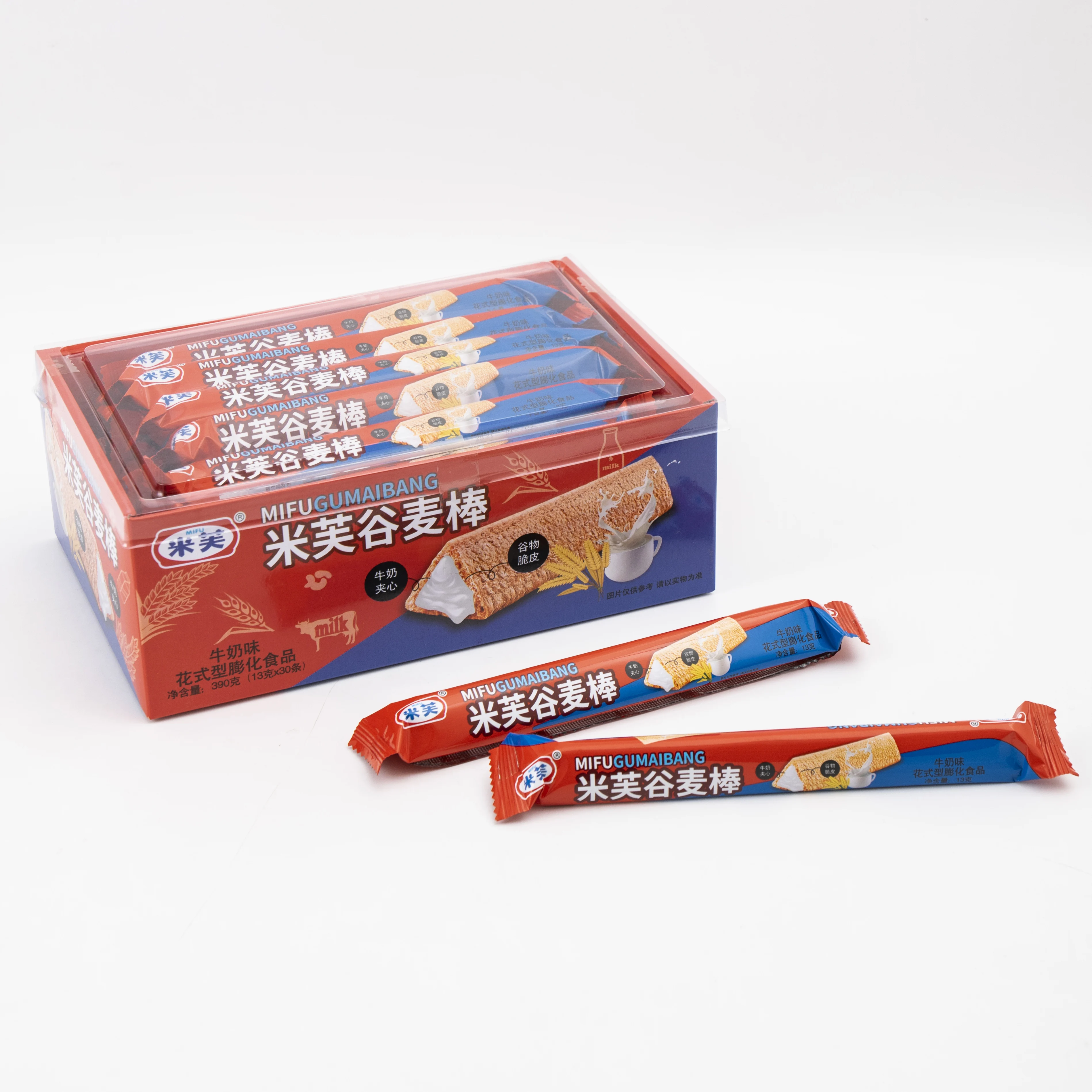 390g Grain Biscuit Leisure Food sweet filling triangle stick cookies